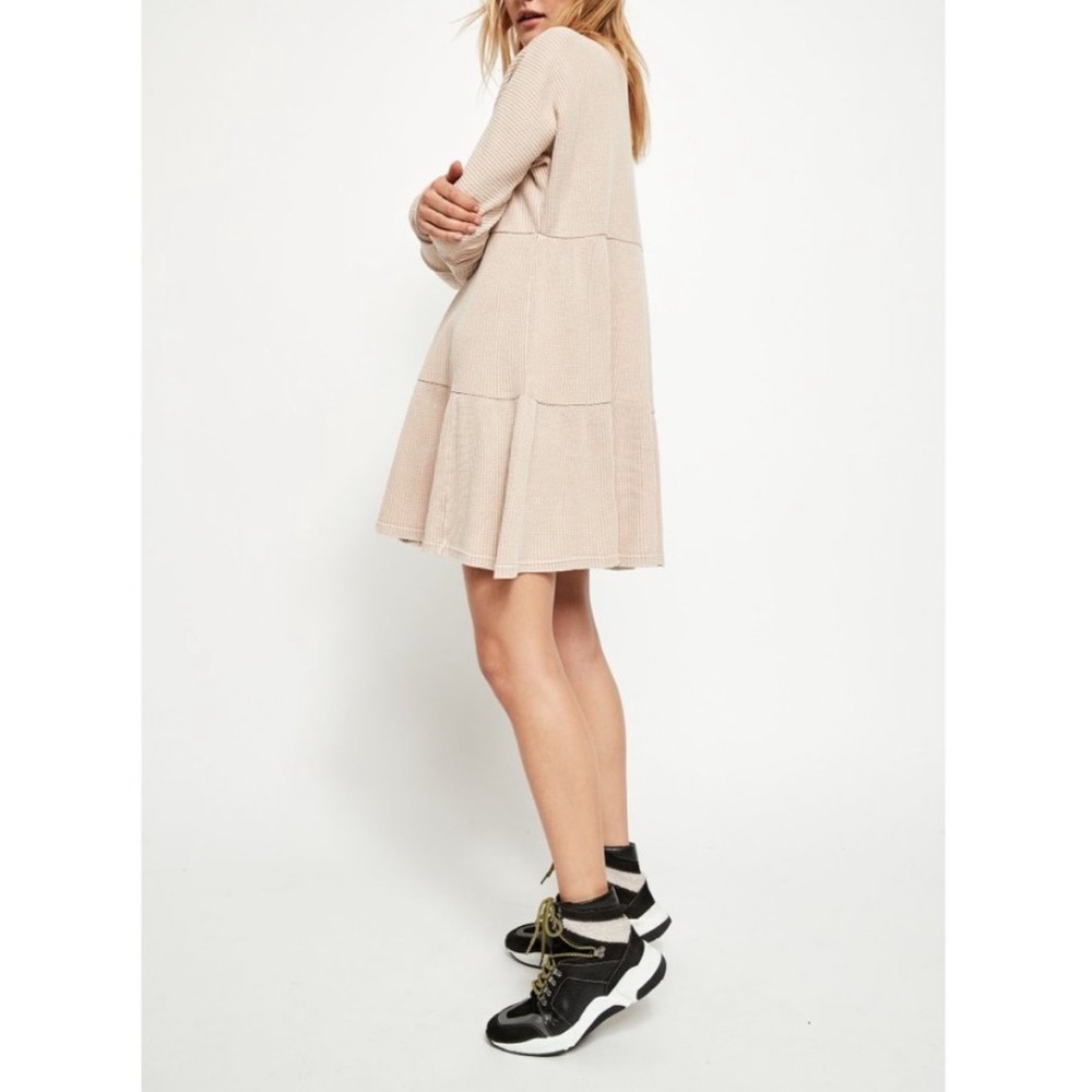 Free People One Jolene Mini Dress In Sand - Picture 3 of 6